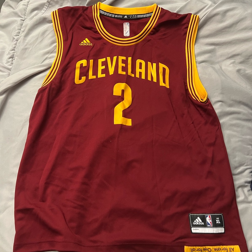 Men's Kyrie Irving Cleveland Basketball Jersey in Red and Yellow